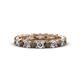 1 - Laida 3.00 mm Smoky Quartz and Lab Grown Diamond Eternity Band 