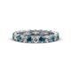 1 - Laida 3.00 mm London Blue Topaz and Lab Grown Diamond Eternity Band 