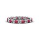 1 - Laida 3.00 mm Ruby and Lab Grown Diamond Eternity Band 
