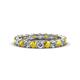 1 - Laida 3.00 mm Yellow Sapphire and Lab Grown Diamond Eternity Band 