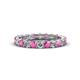 1 - Laida 3.00 mm Pink Sapphire and Lab Grown Diamond Eternity Band 