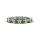 1 - Laida 3.00 mm Green Garnet and Lab Grown Diamond Eternity Band 