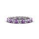 1 - Laida 3.00 mm Amethyst and Lab Grown Diamond Eternity Band 