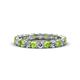 1 - Laida 3.00 mm Peridot and Lab Grown Diamond Eternity Band 