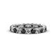 1 - Laida 3.00 mm Black Diamond and White Lab Grown Diamond Eternity Band 