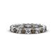 1 - Laida 3.00 mm Smoky Quartz and Lab Grown Diamond Eternity Band 