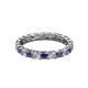 3 - Laida 3.00 mm Iolite and Lab Grown Diamond Eternity Band 