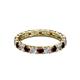3 - Laida 3.00 mm Red Garnet and Lab Grown Diamond Eternity Band 