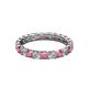 3 - Laida 3.00 mm Rhodolite Garnet and Lab Grown Diamond Eternity Band 