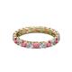 3 - Laida 3.00 mm Rhodolite Garnet and Lab Grown Diamond Eternity Band 