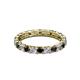 3 - Laida 3.00 mm Black Diamond and White Lab Grown Diamond Eternity Band 