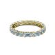 3 - Laida 3.00 mm Aquamarine and Lab Grown Diamond Eternity Band 