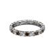 3 - Laida 3.00 mm Smoky Quartz and Lab Grown Diamond Eternity Band 
