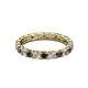 3 - Laida 3.00 mm Smoky Quartz and Lab Grown Diamond Eternity Band 