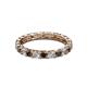 3 - Laida 3.00 mm Smoky Quartz and Lab Grown Diamond Eternity Band 