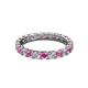 3 - Laida 3.00 mm Pink Sapphire and Lab Grown Diamond Eternity Band 