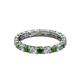 3 - Laida 3.00 mm Green Garnet and Lab Grown Diamond Eternity Band 