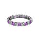 3 - Laida 3.00 mm Amethyst and Lab Grown Diamond Eternity Band 