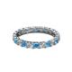 3 - Laida 3.00 mm Blue Topaz and Lab Grown Diamond Eternity Band 