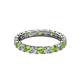 3 - Laida 3.00 mm Peridot and Lab Grown Diamond Eternity Band 