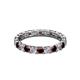 3 - Laida 3.00 mm Red Garnet and Lab Grown Diamond Eternity Band 
