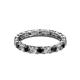3 - Laida 3.00 mm Black Diamond and White Lab Grown Diamond Eternity Band 