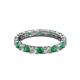 3 - Laida 3.00 mm Emerald and Lab Grown Diamond Eternity Band 