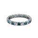3 - Laida 3.00 mm London Blue Topaz and Lab Grown Diamond Eternity Band 