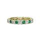 1 - Laida 3.00 mm Lab Grown Diamond and Lab Created Alexandrite Eternity Band 