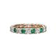 1 - Laida 3.00 mm Lab Grown Diamond and Lab Created Alexandrite Eternity Band 