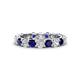 1 - Laida 3.40 mm Blue Sapphire and Lab Grown Diamond Eternity Band 
