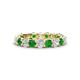 1 - Laida 3.40 mm Green Garnet and Lab Grown Diamond Eternity Band 