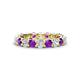 1 - Laida 3.40 mm Amethyst and Lab Grown Diamond Eternity Band 