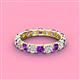 4 - Laida 3.40 mm Amethyst and Lab Grown Diamond Eternity Band 
