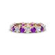 1 - Laida 3.40 mm Amethyst and Lab Grown Diamond Eternity Band 