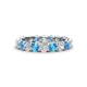 1 - Laida 3.40 mm Blue Topaz and Lab Grown Diamond Eternity Band 