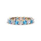 1 - Laida 3.40 mm Blue Topaz and Lab Grown Diamond Eternity Band 