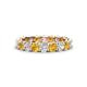 1 - Laida 3.40 mm Citrine and Lab Grown Diamond Eternity Band 