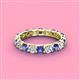 4 - Laida 3.40 mm Iolite and Lab Grown Diamond Eternity Band 