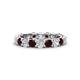 1 - Laida 3.40 mm Red Garnet and Lab Grown Diamond Eternity Band 