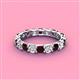 4 - Laida 3.40 mm Red Garnet and Lab Grown Diamond Eternity Band 