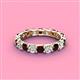 4 - Laida 3.40 mm Red Garnet and Lab Grown Diamond Eternity Band 