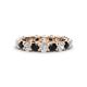 1 - Laida 3.40 mm Black Diamond and Lab Grown Diamond Eternity Band 