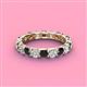 4 - Laida 3.40 mm Black Diamond and Lab Grown Diamond Eternity Band 