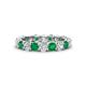 1 - Laida 3.40 mm Emerald and Lab Grown Diamond Eternity Band 
