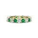 1 - Laida 3.40 mm Emerald and Lab Grown Diamond Eternity Band 