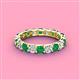 4 - Laida 3.40 mm Emerald and Lab Grown Diamond Eternity Band 