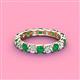 4 - Laida 3.40 mm Emerald and Lab Grown Diamond Eternity Band 