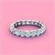 4 - Laida 3.40 mm Aquamarine and Lab Grown Diamond Eternity Band 