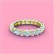 4 - Laida 3.40 mm Aquamarine and Lab Grown Diamond Eternity Band 